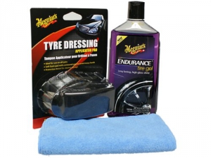 Meguiar`s Endurance High Gloss Set inkl.Tire Dressing Pad und Microfasertuch